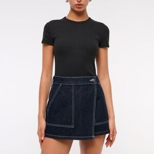 ABERCROMBIE Denim wrap mini skirt